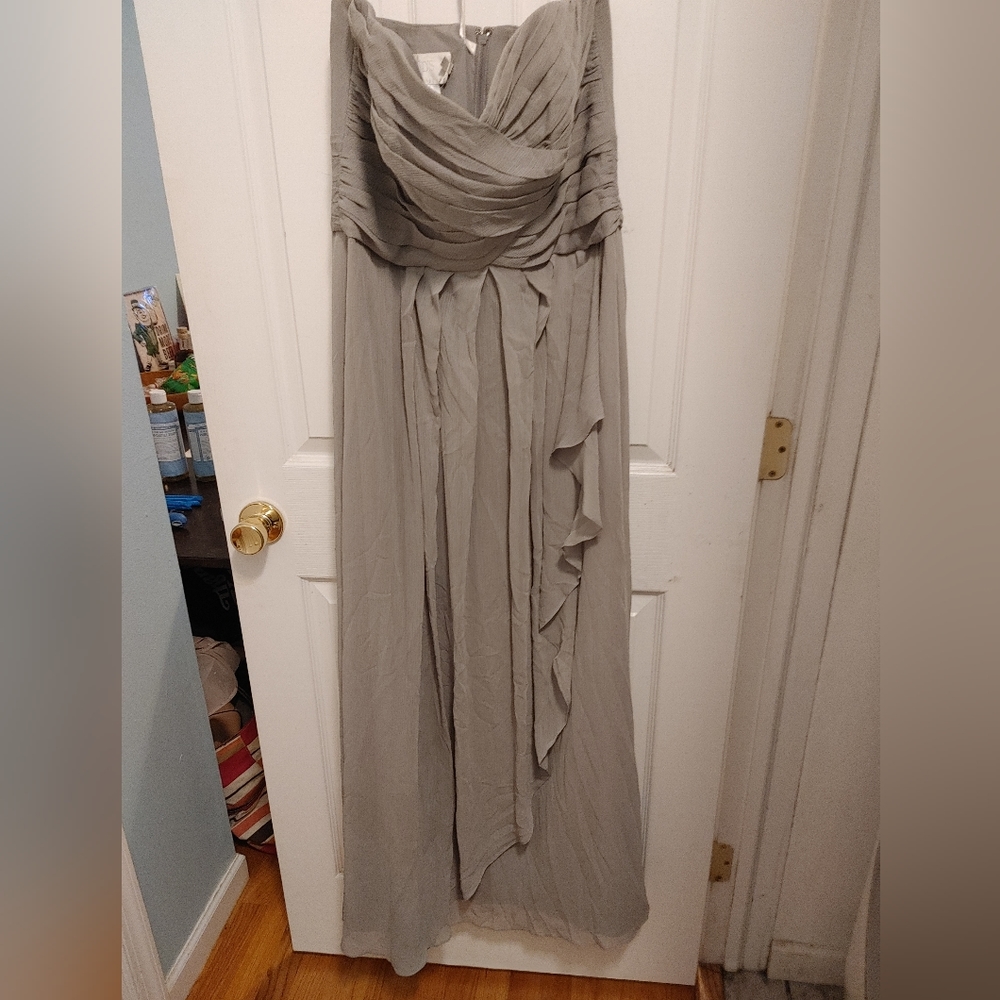 Strapless Gray (Mercury) dress - David's Bridal